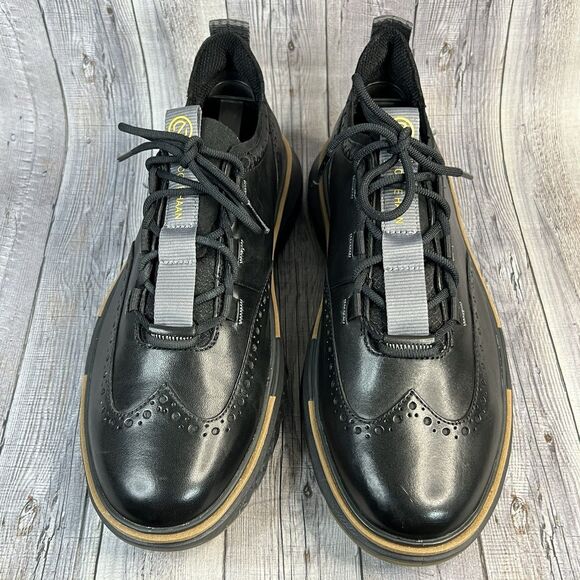 Cole Haan 5.ZEROGRAND Wingtip Oxford Shoes Men's 9W Black Pavement C36508 - Picture 7 of 12